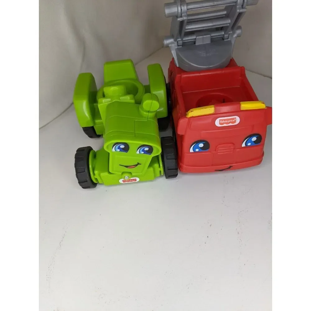 2‎ Fisher Price Little People Vehicles And People/ Firefighter And Farmer